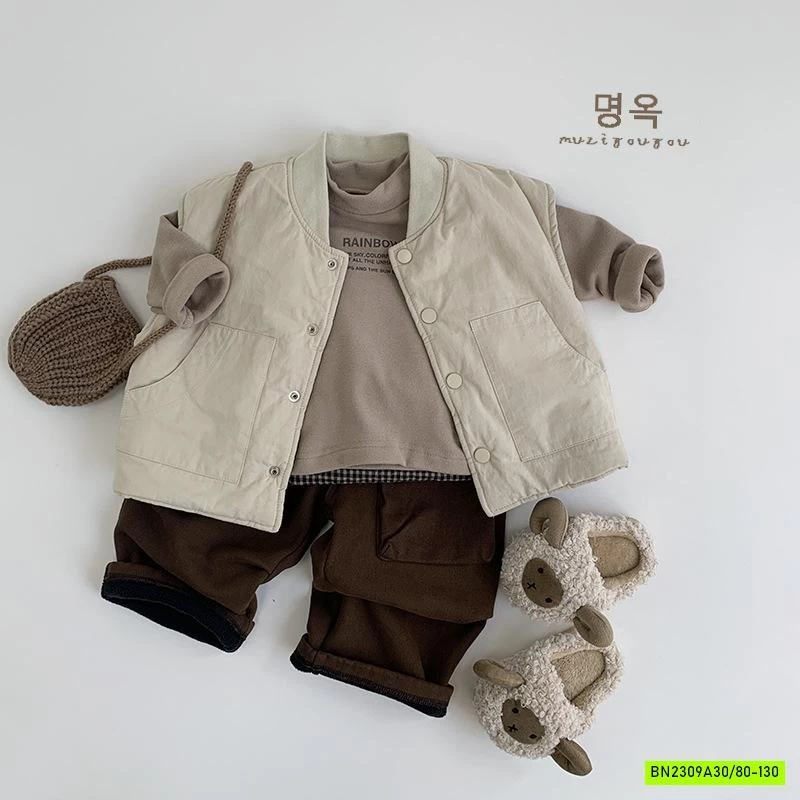 KHOÁC GILE 2 MẶT TRẦN BÔNG CỔ TRỤ