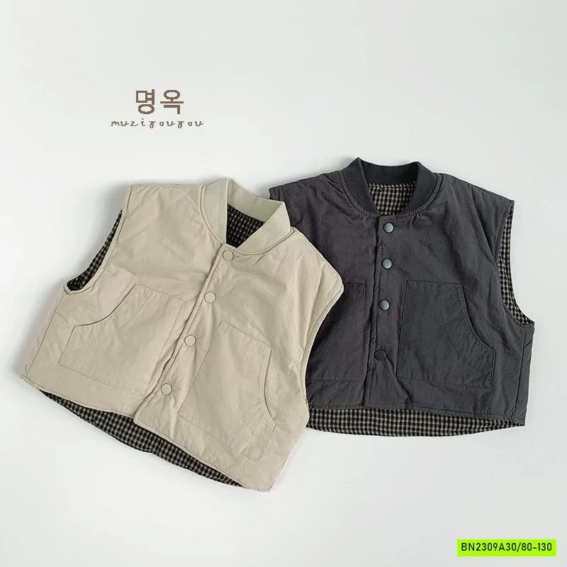 KHOÁC GILE 2 MẶT TRẦN BÔNG CỔ TRỤ