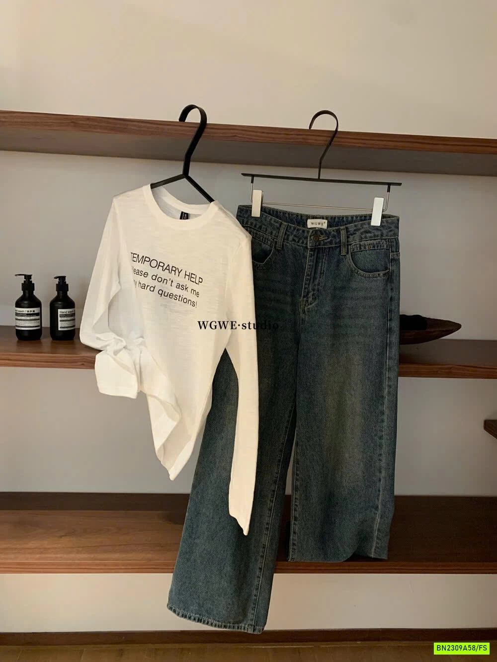 ÁO THUN XƯỚC DÀI TAY IN CHỮ