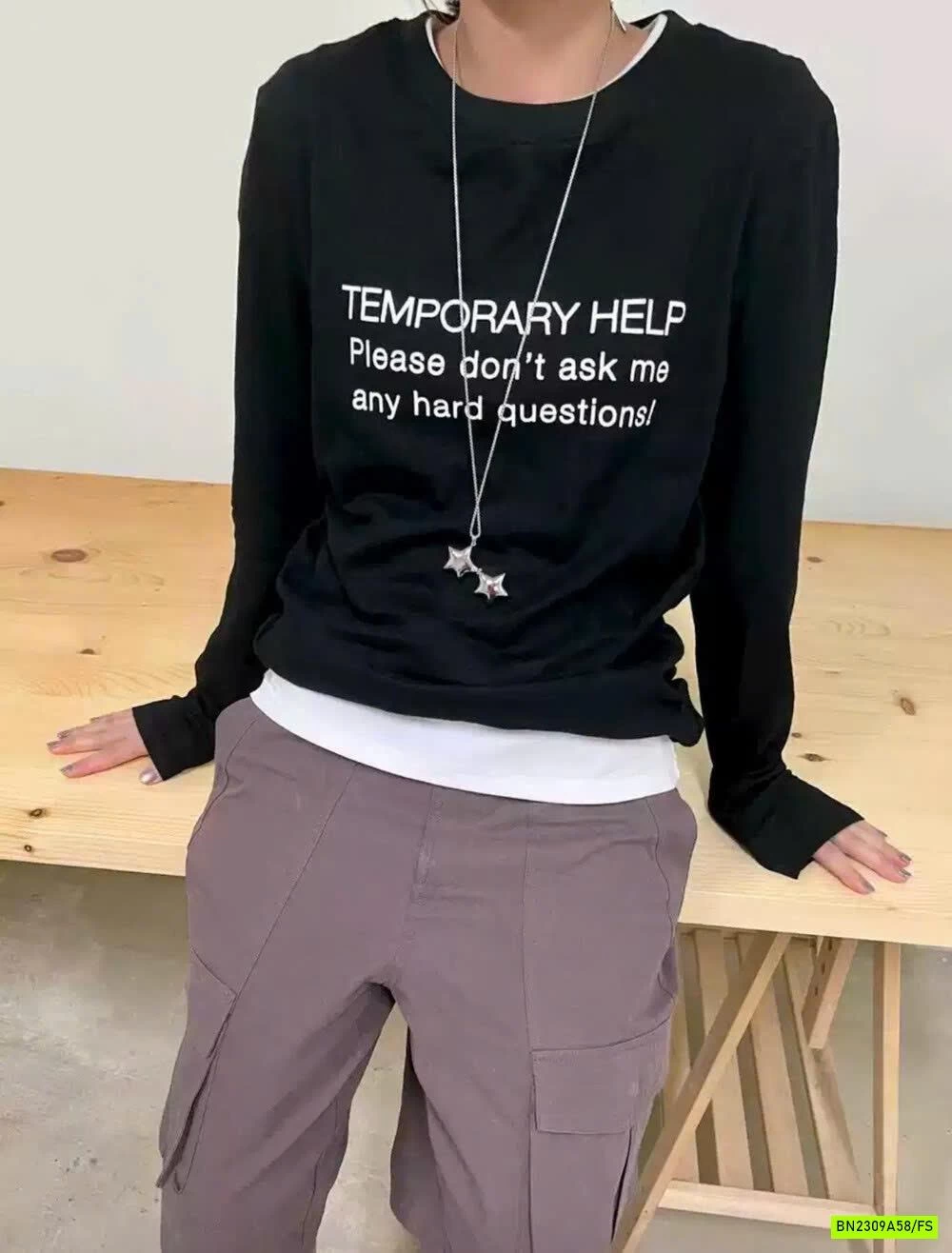 ÁO THUN XƯỚC DÀI TAY IN CHỮ