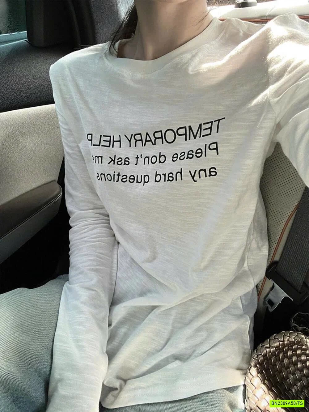 ÁO THUN XƯỚC DÀI TAY IN CHỮ