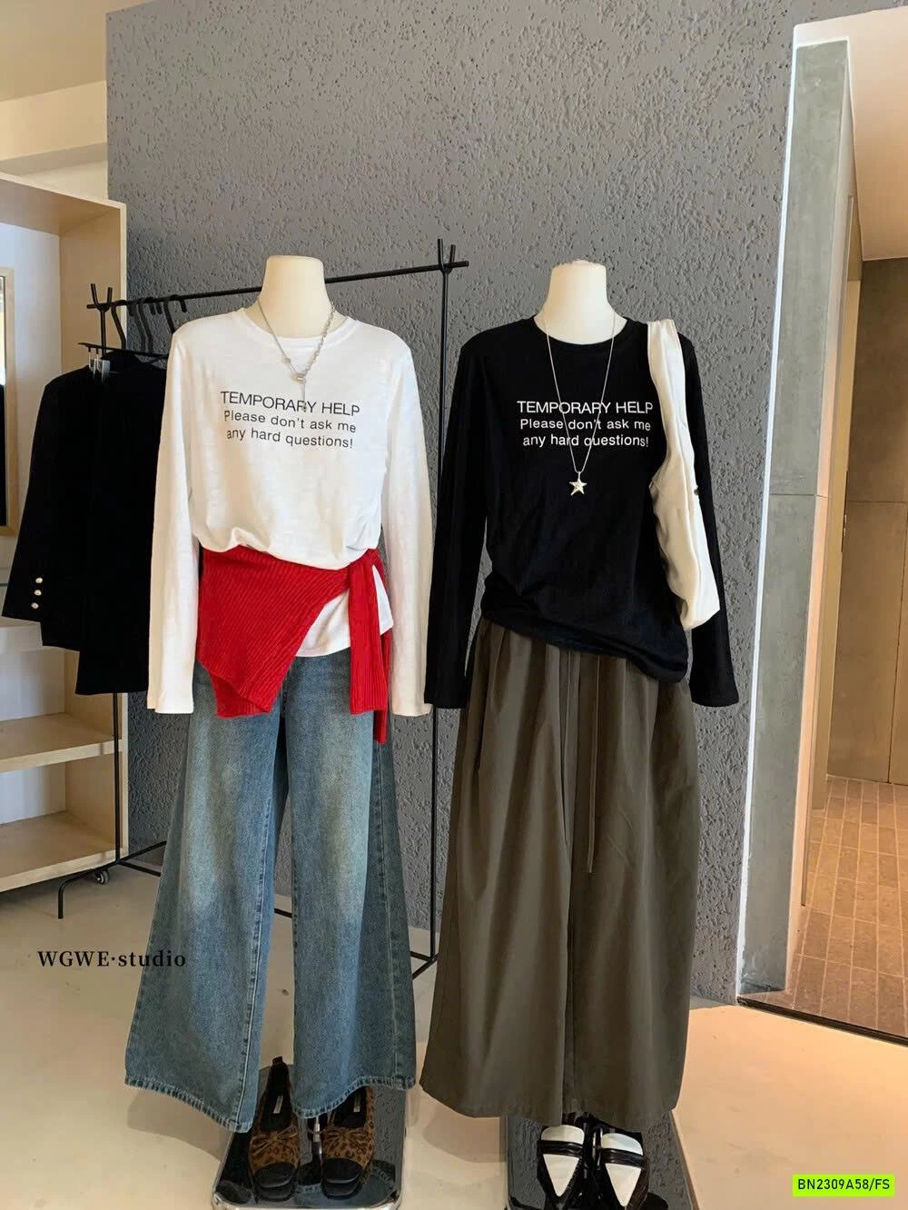 ÁO THUN XƯỚC DÀI TAY IN CHỮ