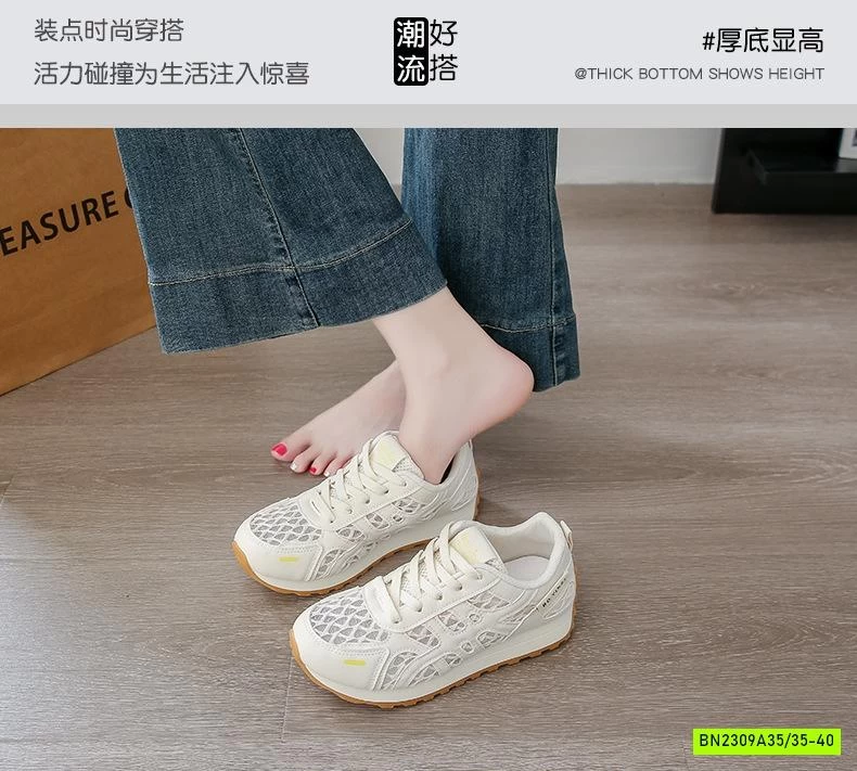 GIÀY THỂ THAO LƯỚI ĐẾ CAO NỮ