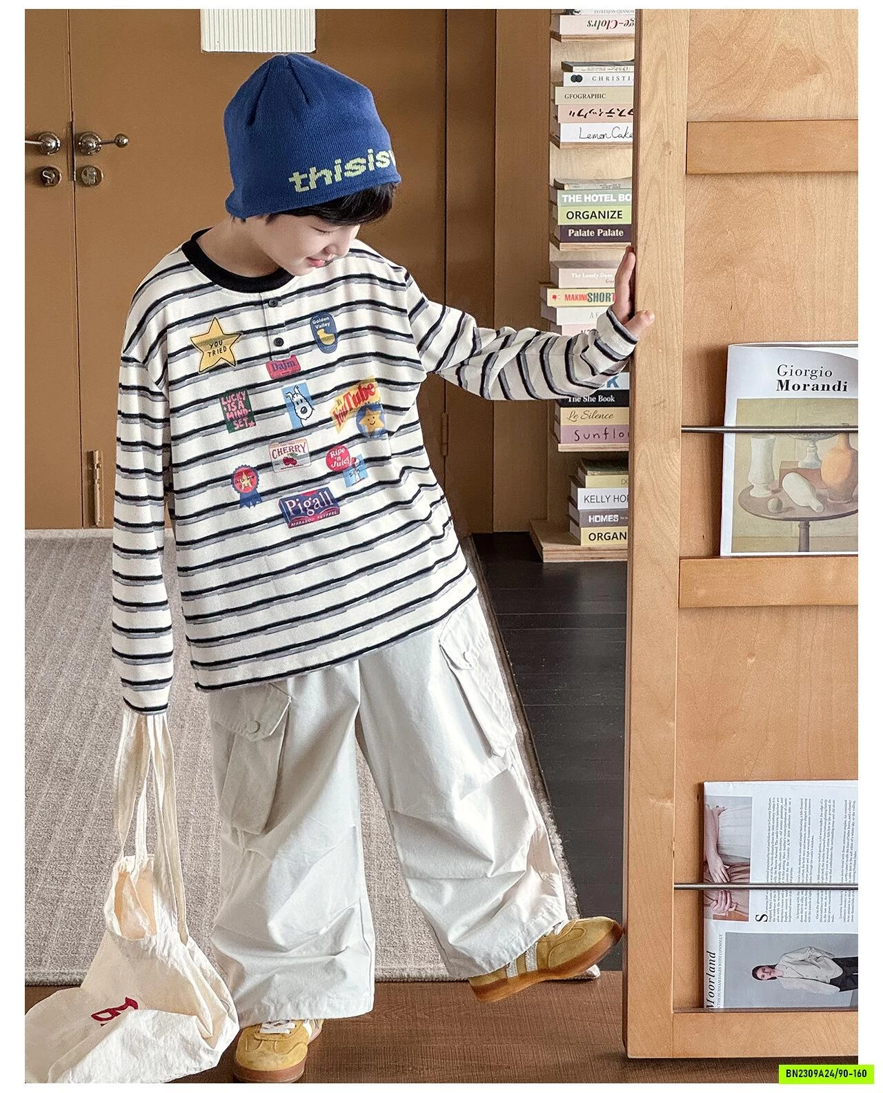 ÁO THUN GIẤY KẺ IN HÌNH AOAOKIDS
