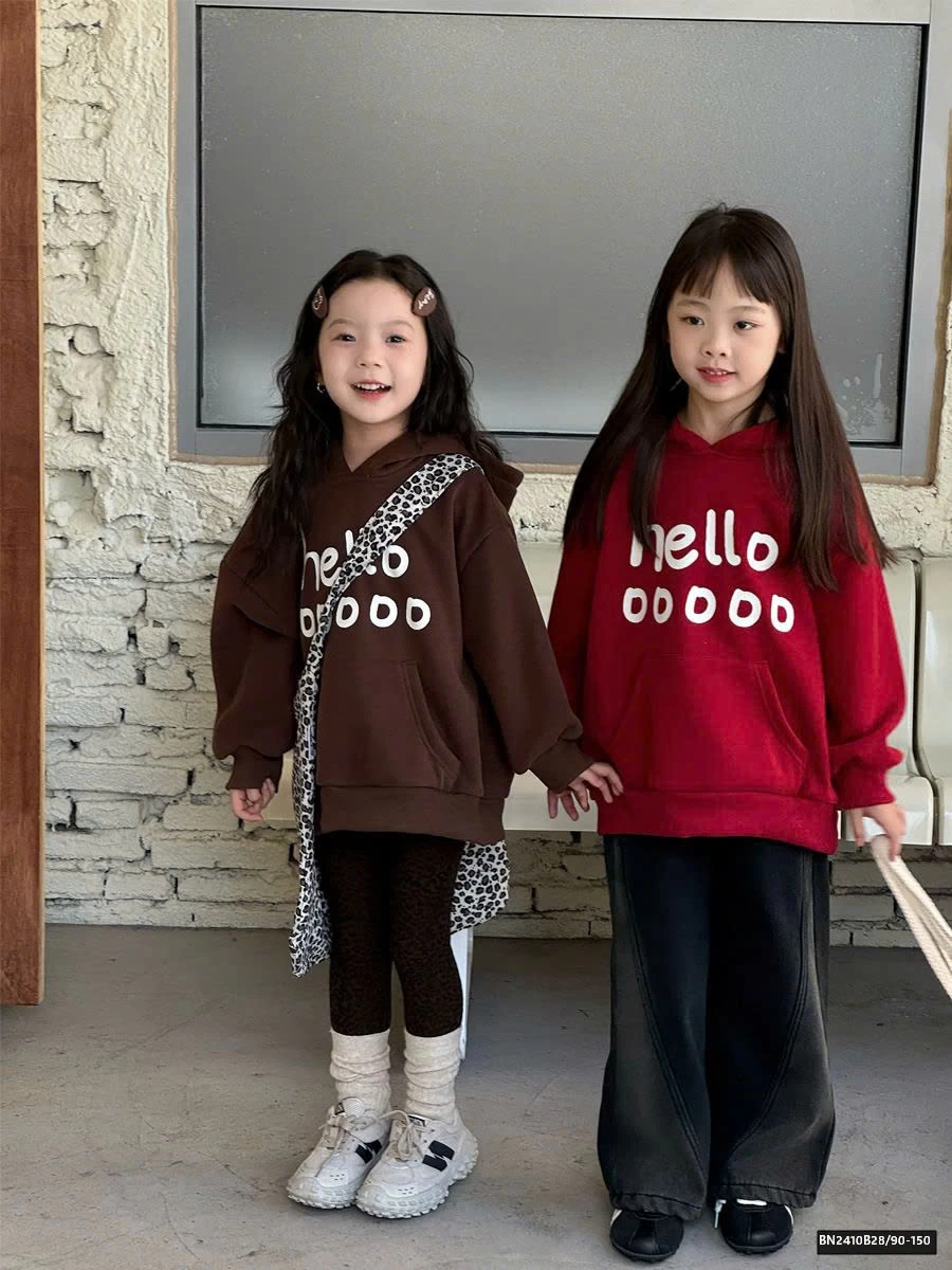 Áo nỉ hoodie Hello