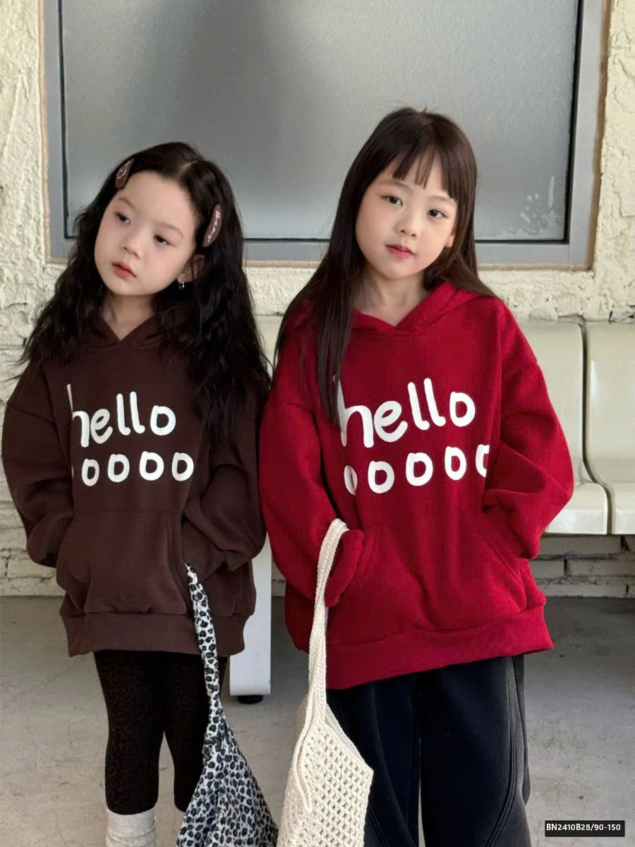Áo nỉ hoodie Hello