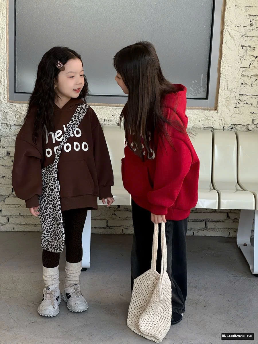 Áo nỉ hoodie Hello