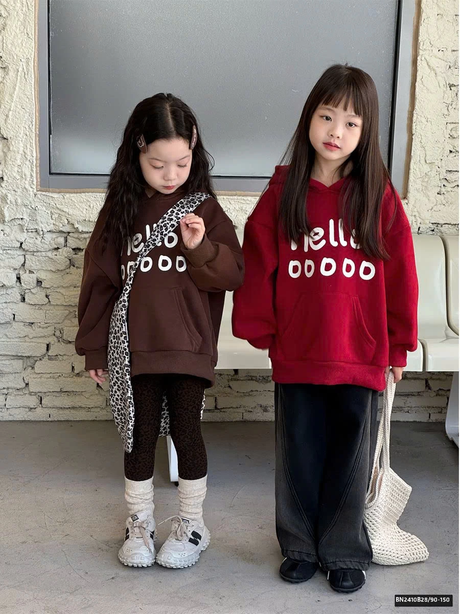 Áo nỉ hoodie Hello