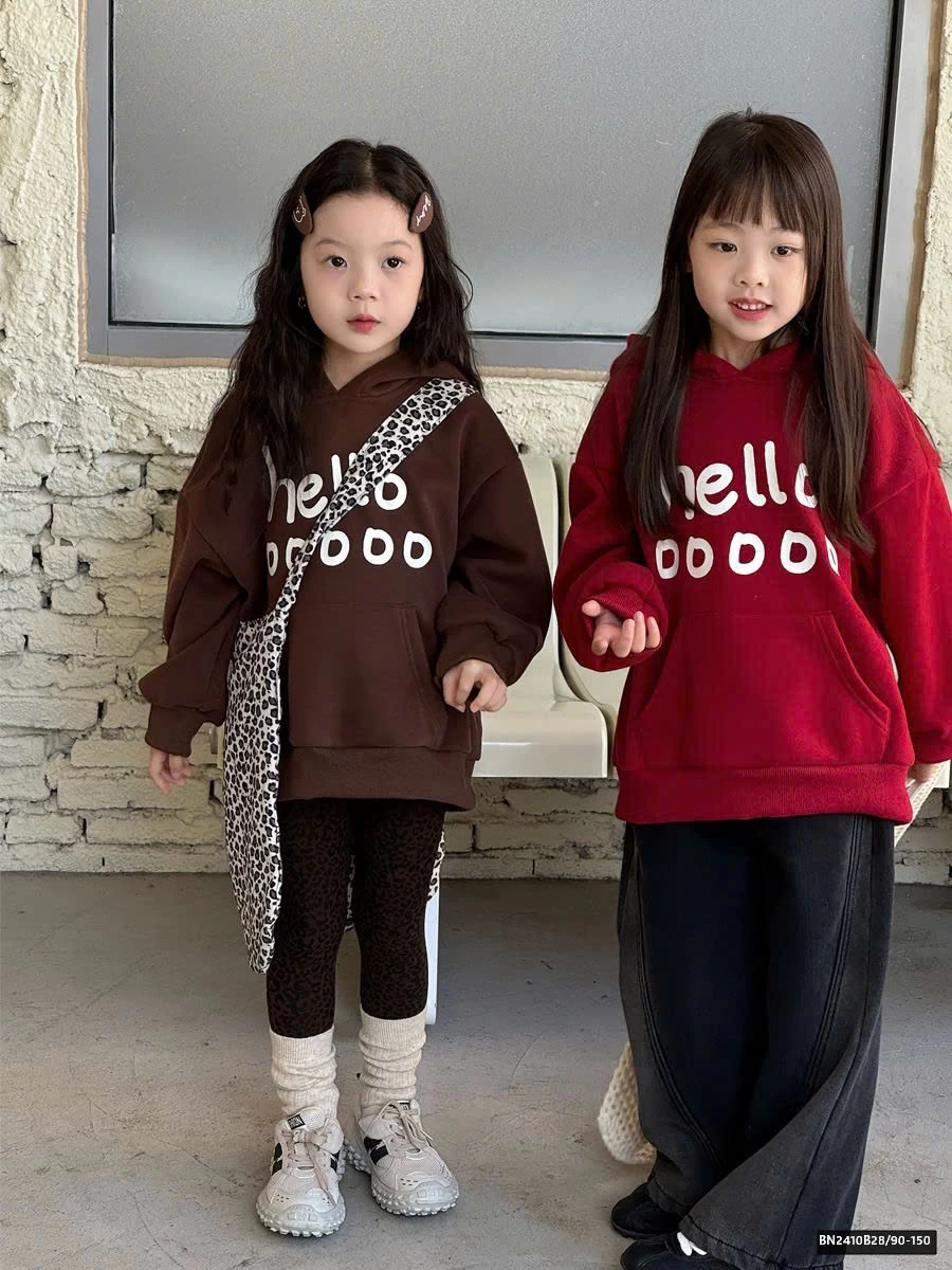 Áo nỉ hoodie Hello
