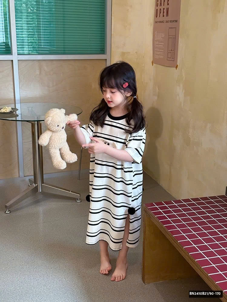 ĐẦM NGỦ COTTON KẺ NGANG AMBB 25C209