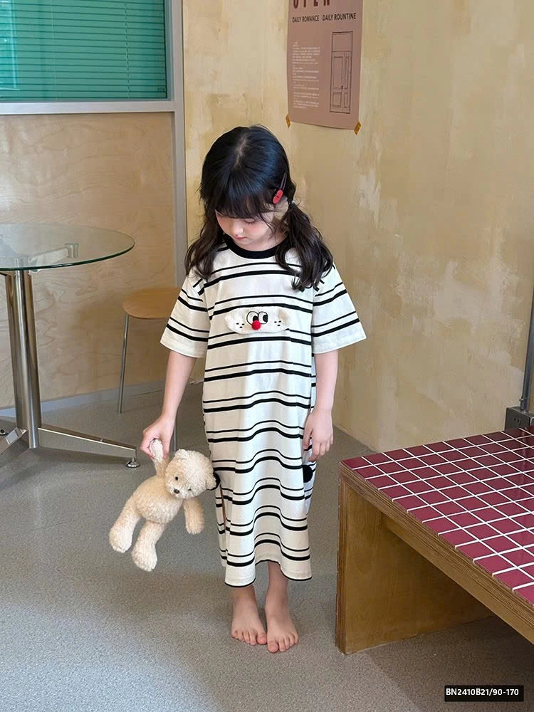 ĐẦM NGỦ COTTON KẺ NGANG AMBB 25C209