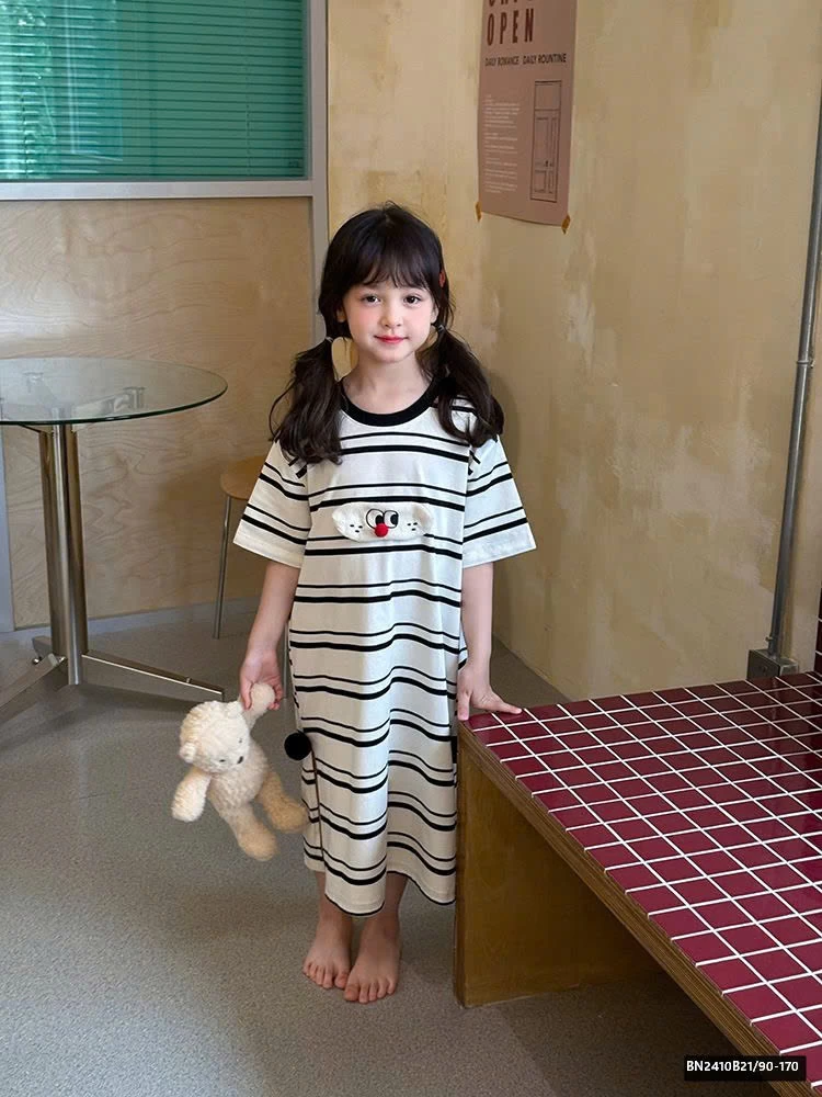 ĐẦM NGỦ COTTON KẺ NGANG AMBB 25C209