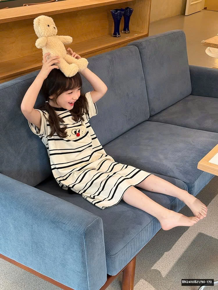 ĐẦM NGỦ COTTON KẺ NGANG AMBB 25C209