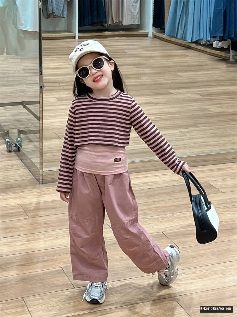 SÉT HỒNG KẺ NGANG BÉ GÁI