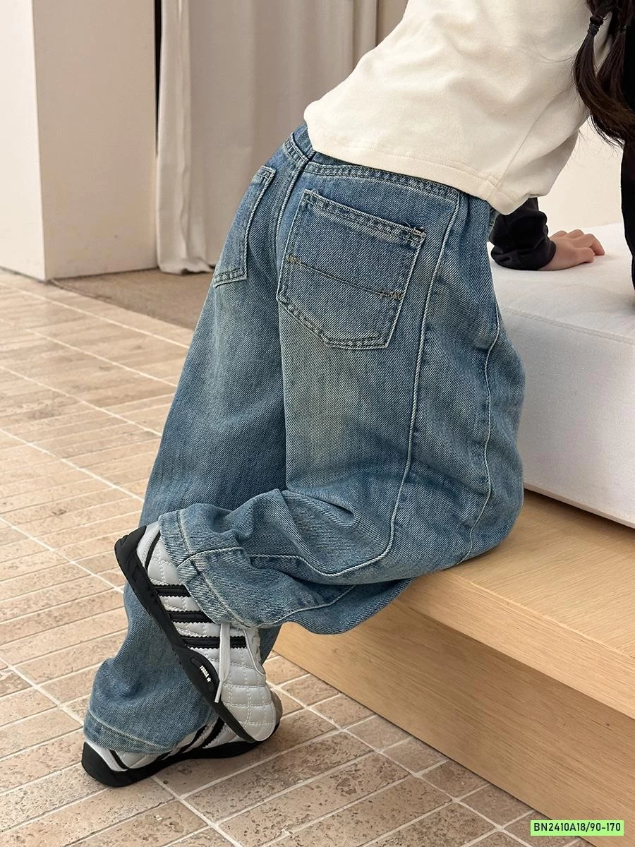 BAGGY JEANS BẠC GỐI 25F174 AMBB