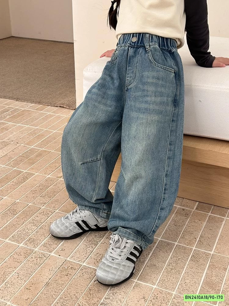 BAGGY JEANS BẠC GỐI 25F174 AMBB