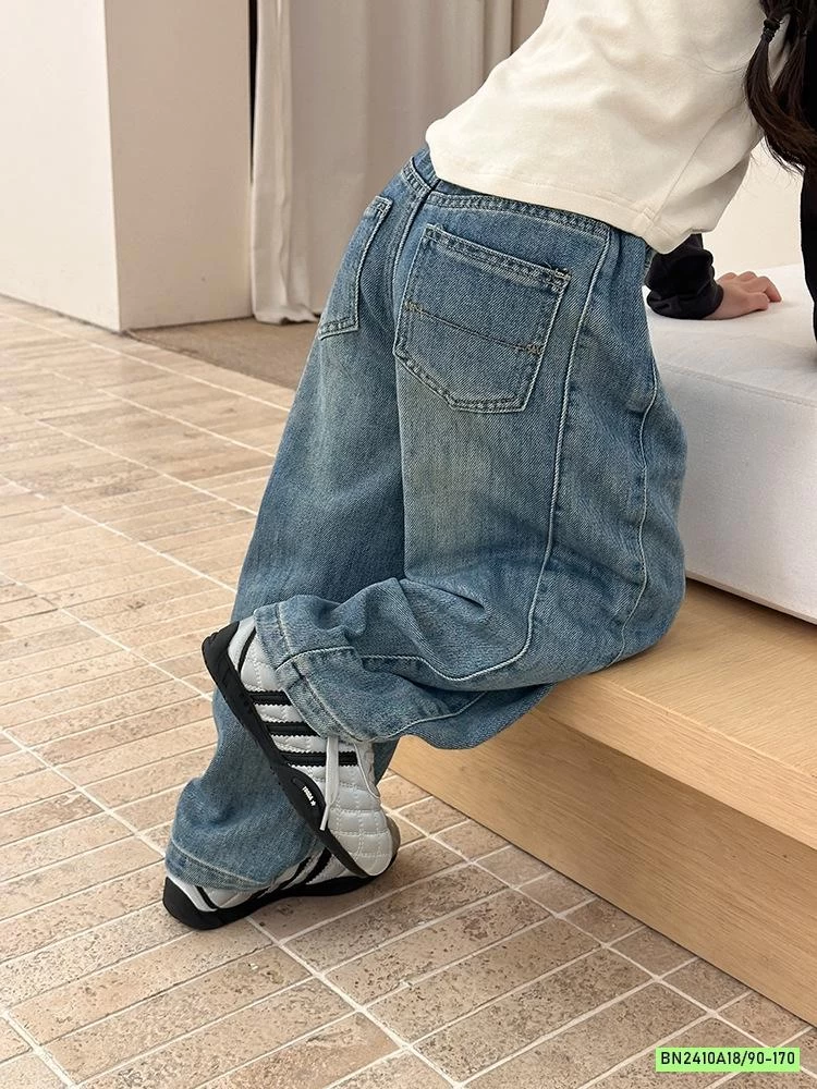 BAGGY JEANS BẠC GỐI 25F174 AMBB