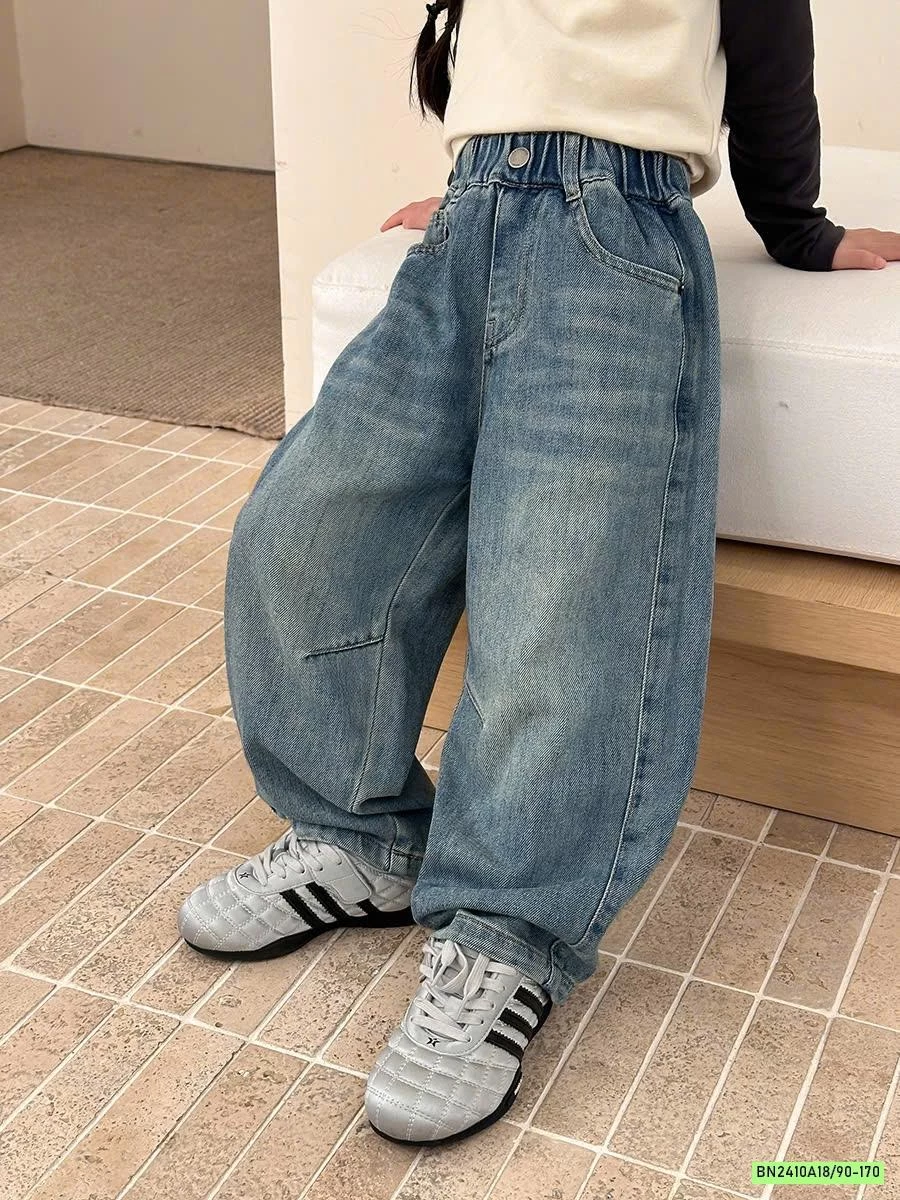 BAGGY JEANS BẠC GỐI 25F174 AMBB