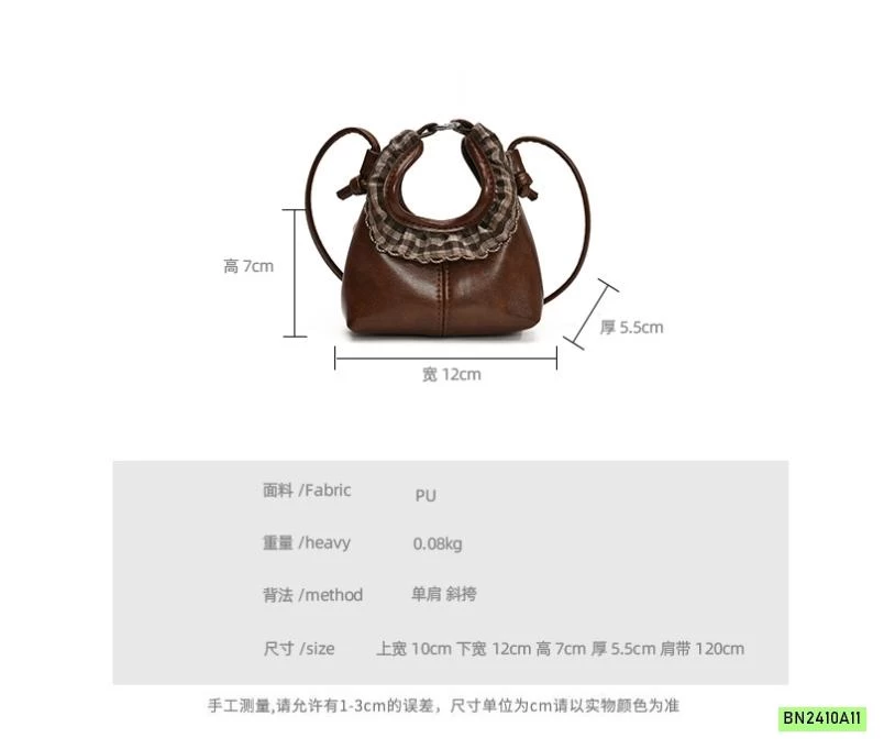 TÚI MINI VIỀN REN CARO