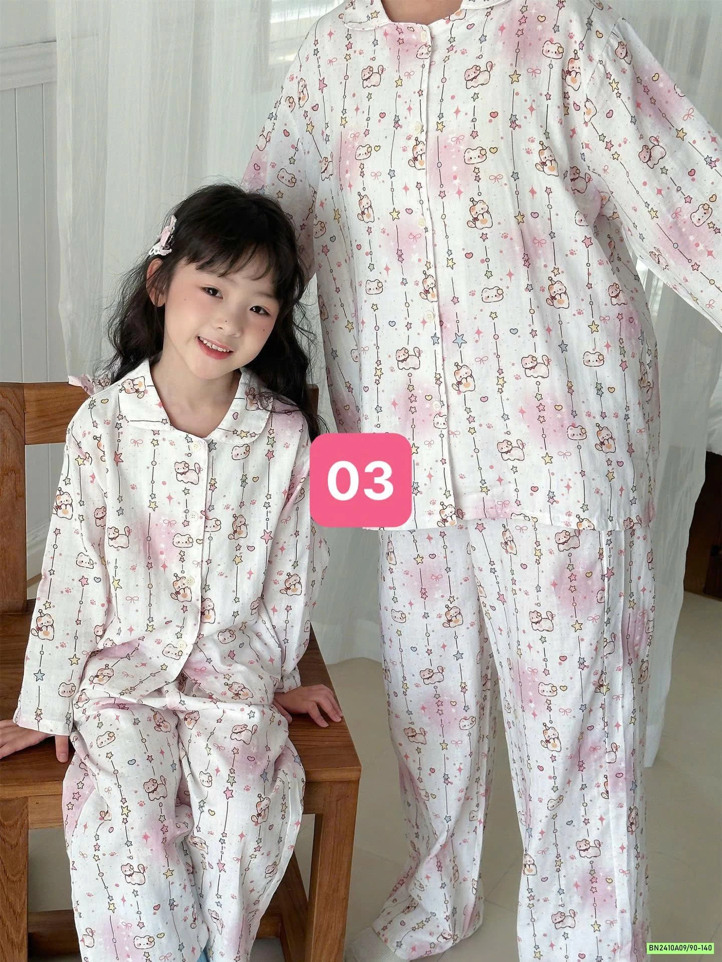 PIZAMA ĐŨI HONEY MẸ BÉ