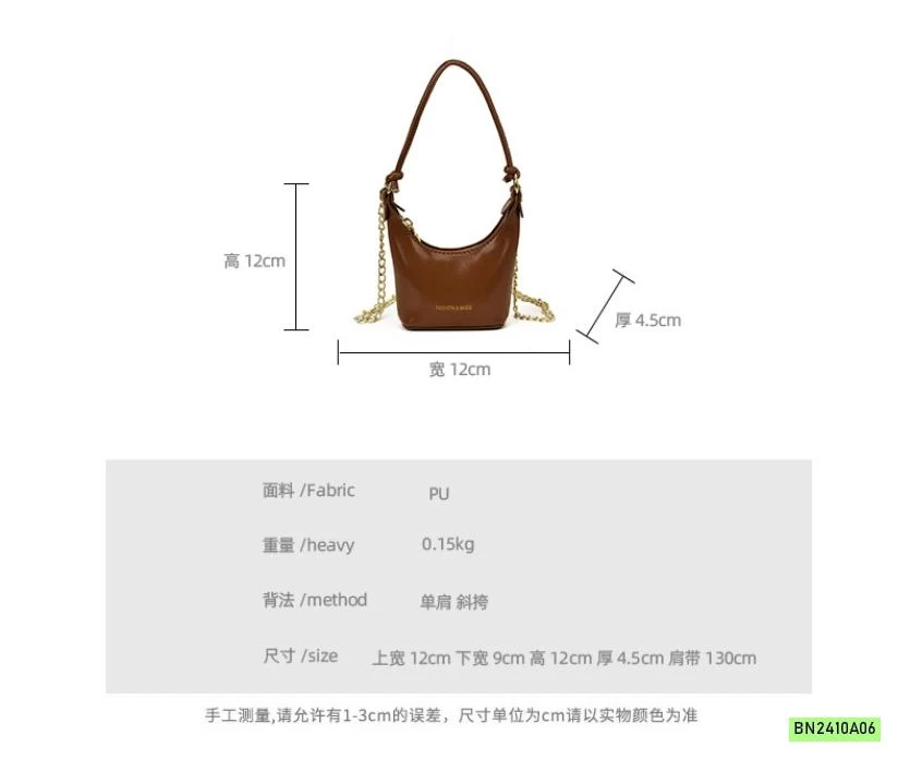 TÚI ĐEO CHÉO DA BÓNG TAG CHỮ MINI