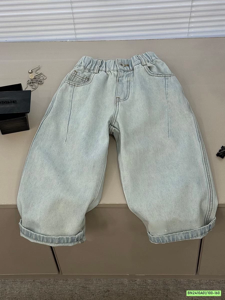 JEANS SUÔNG PHỐI MÀU SỌC GIỮA