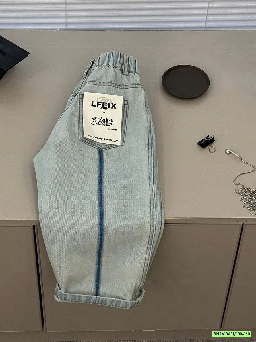 JEANS SUÔNG PHỐI MÀU SỌC GIỮA