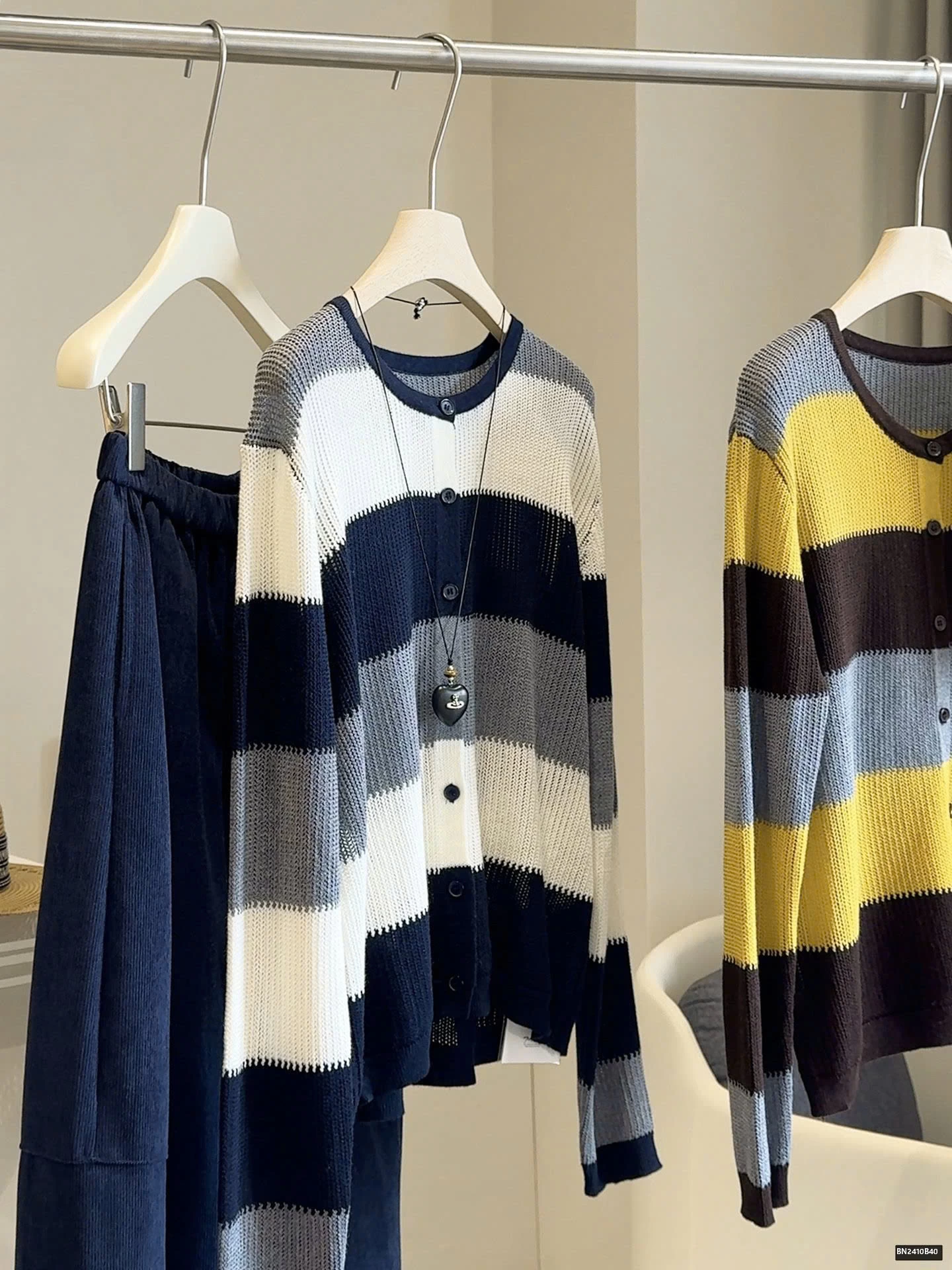 ÁO LEN DỆT PHỐI MÀU KẺ NGANG