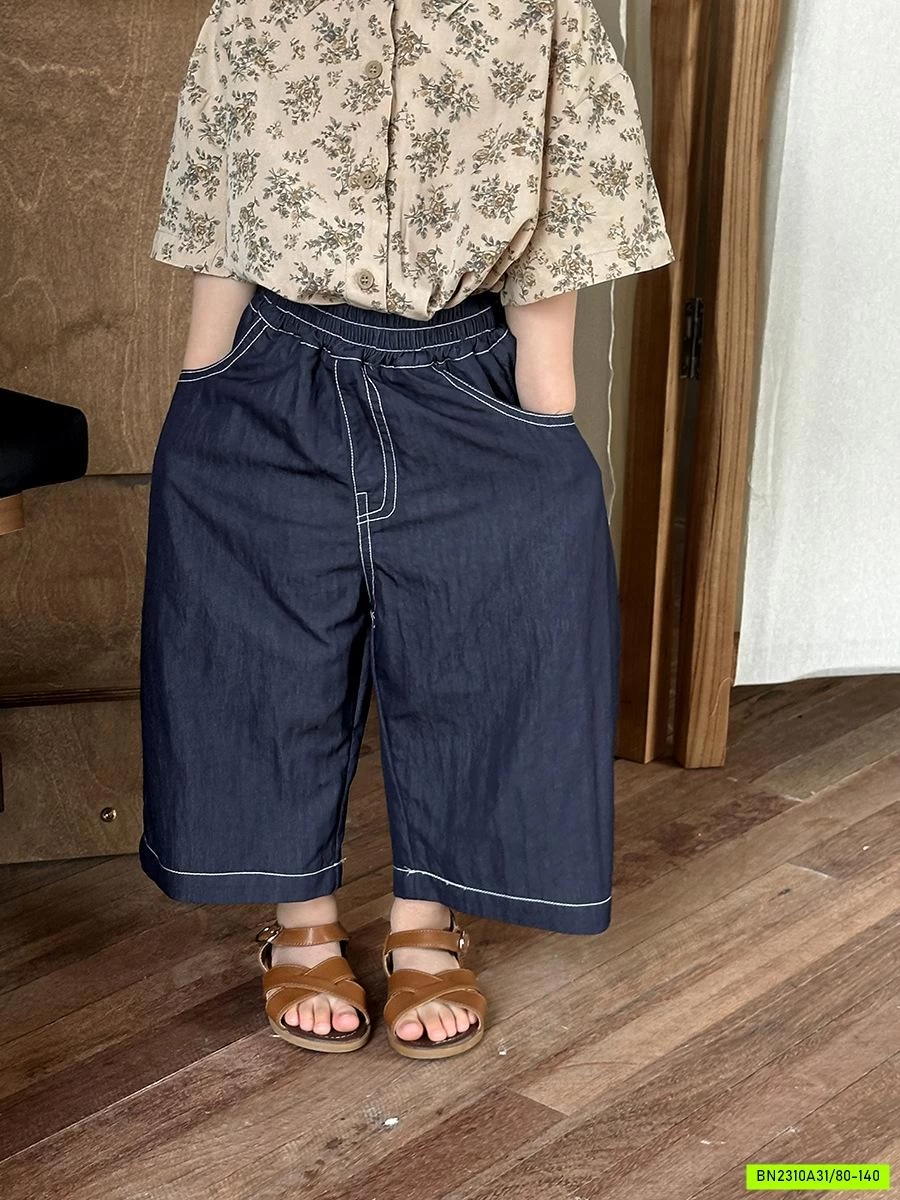 DENIM ỐNG SUÔNG VIỀN CHỈ NỔI