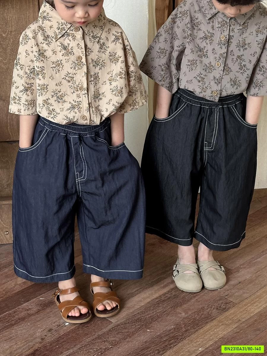 DENIM ỐNG SUÔNG VIỀN CHỈ NỔI