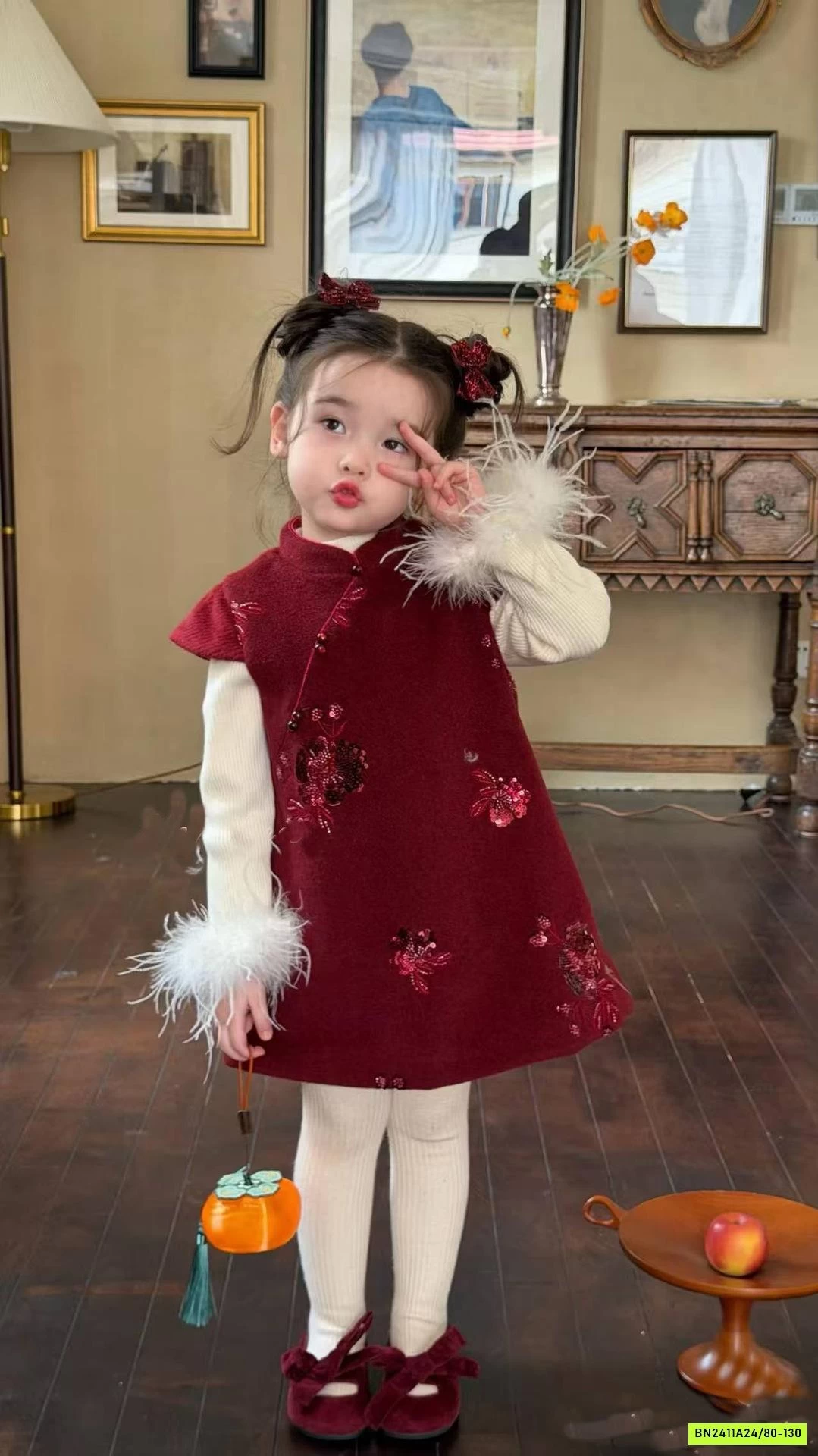 SÉT SƯỜN XÁM NHUNG ĐỎ