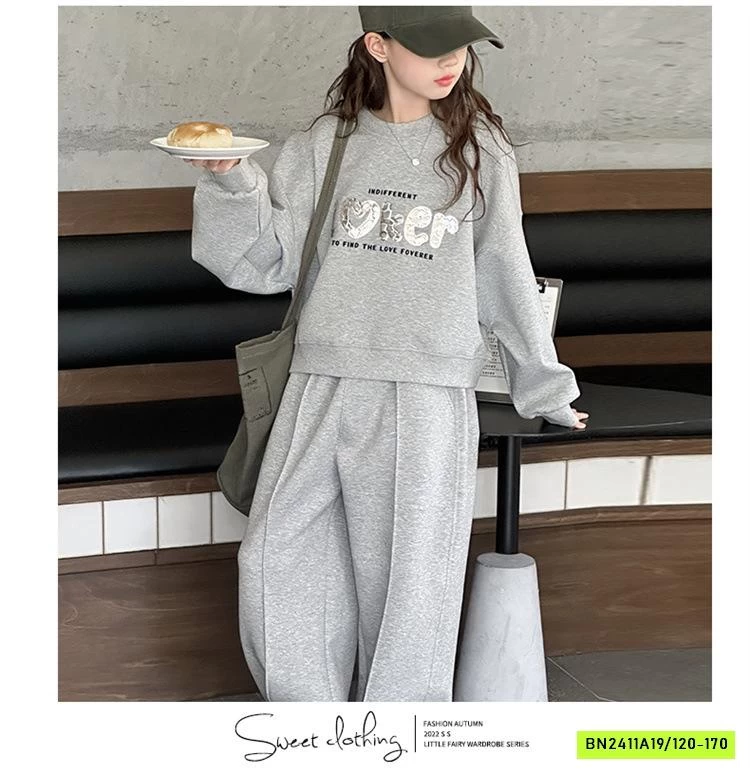 BỘ NỈ XÁM BÉ GÁI SZ ĐẠI