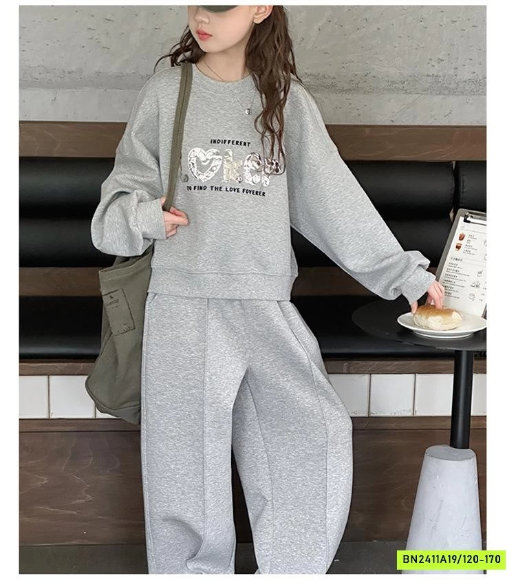 BỘ NỈ XÁM BÉ GÁI SZ ĐẠI