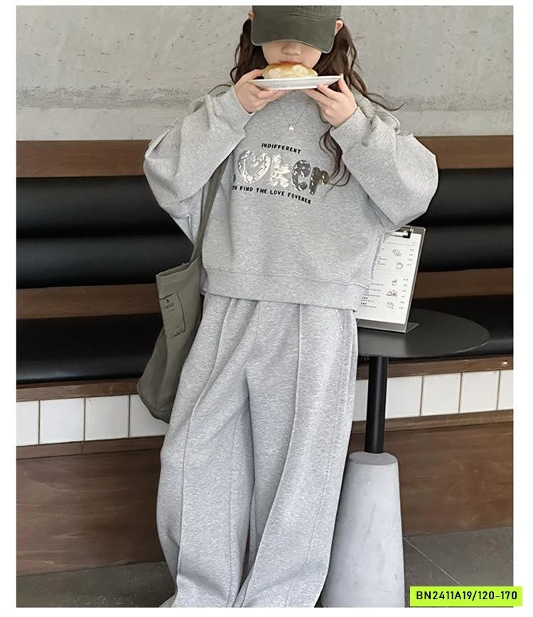 BỘ NỈ XÁM BÉ GÁI SZ ĐẠI