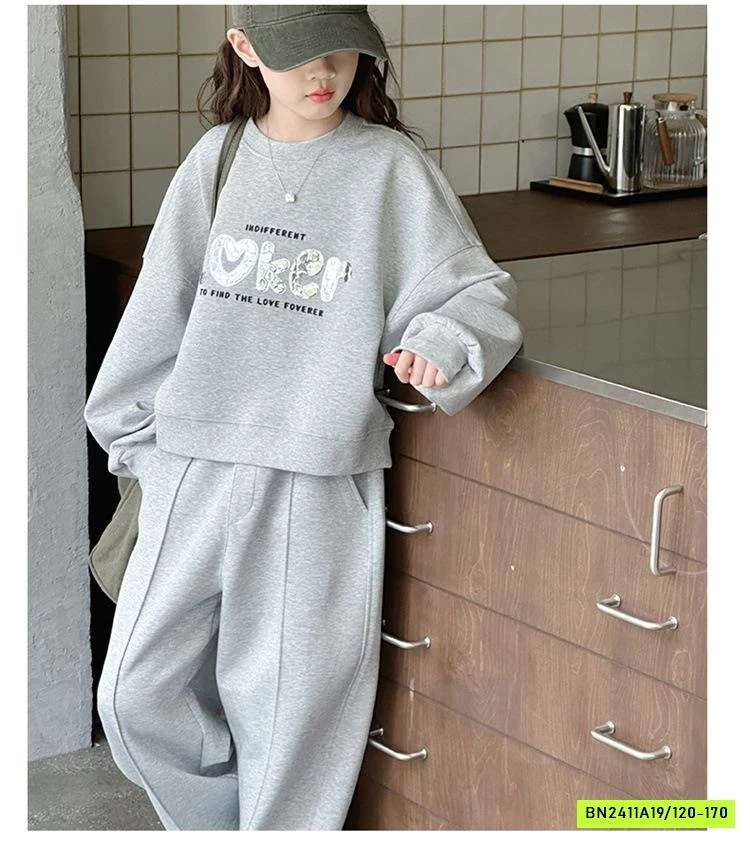 BỘ NỈ XÁM BÉ GÁI SZ ĐẠI