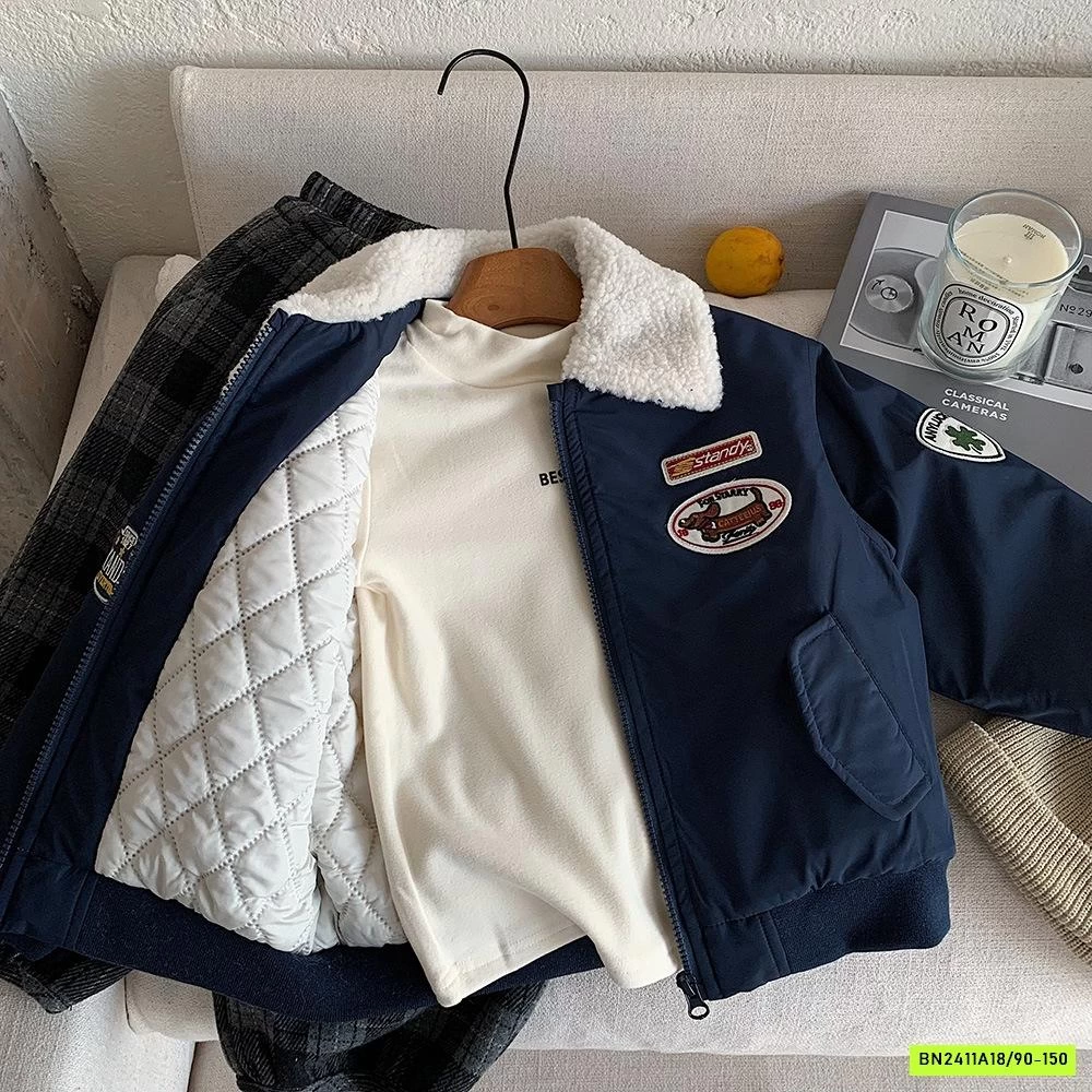 KHOÁC PHI CÔNG PHỐI CỔ LÔNG TRẦN TRÁM