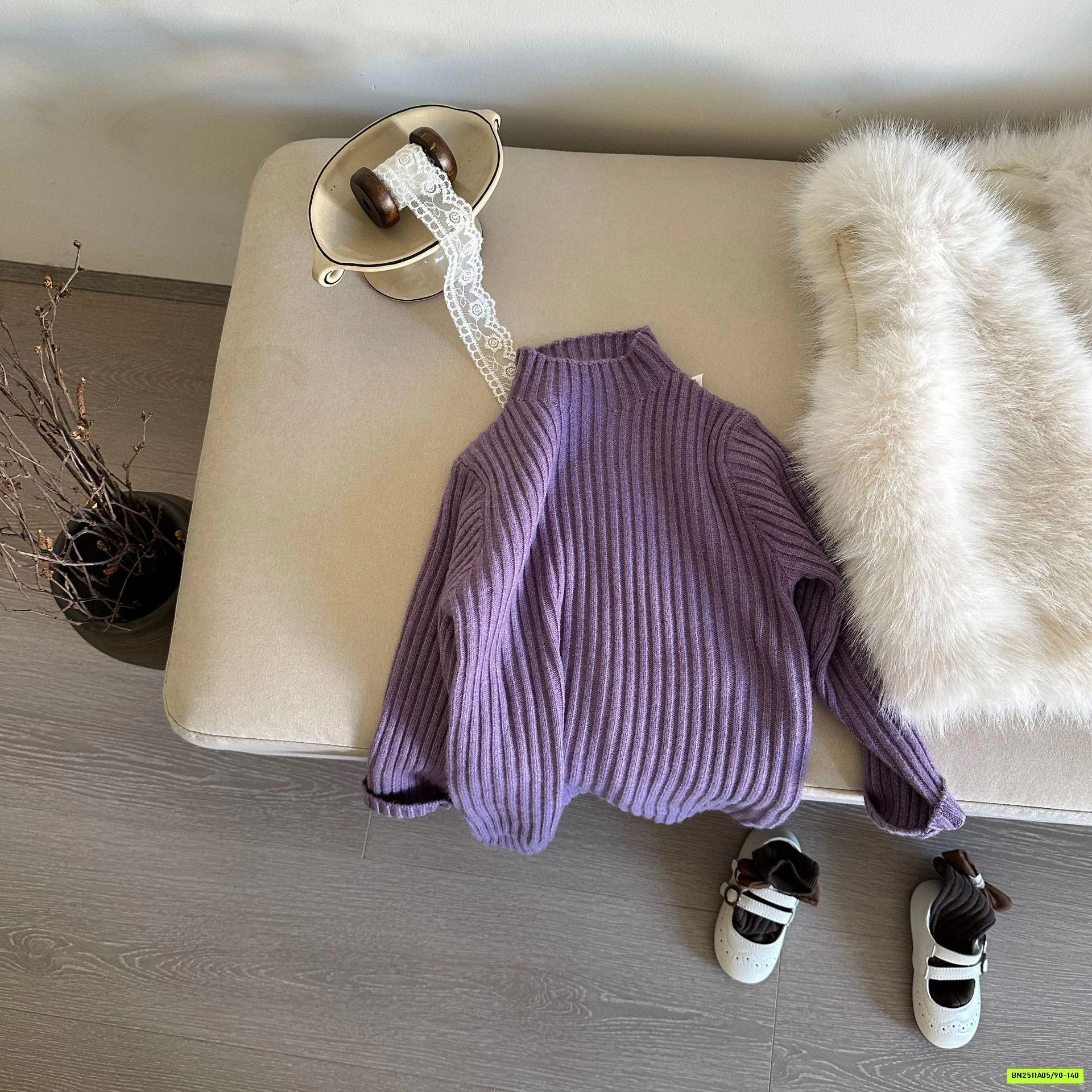 ĐẦM LEN LADY MIX KHOÁC LÔNG