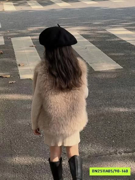 ĐẦM LEN LADY MIX KHOÁC LÔNG