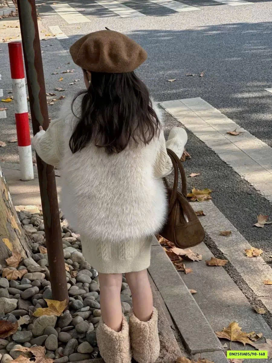 ĐẦM LEN LADY MIX KHOÁC LÔNG