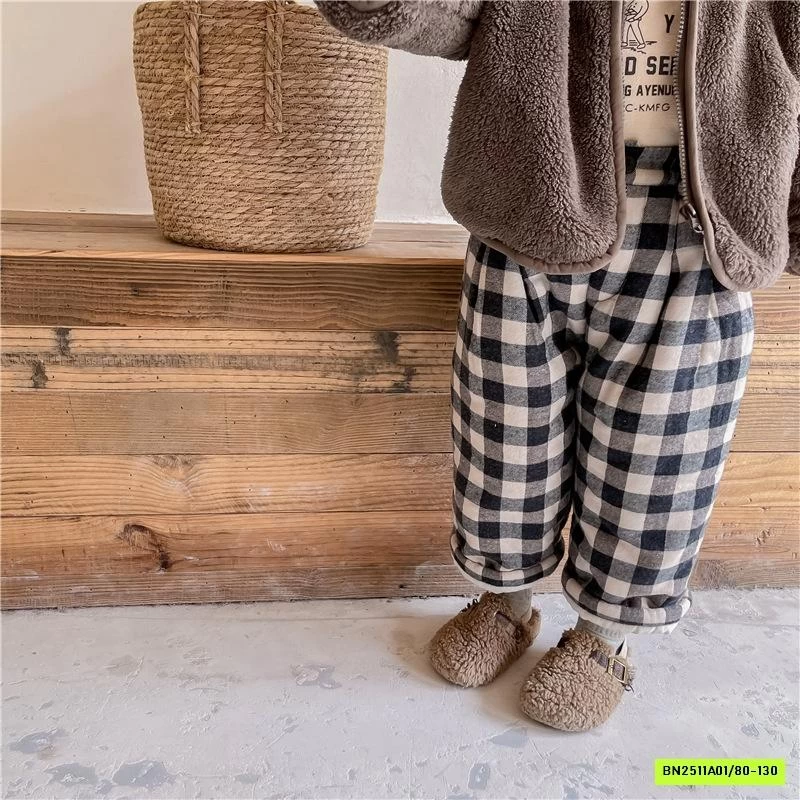 BAGGY NỈ CARO TRẦN BÔNG ADBABY