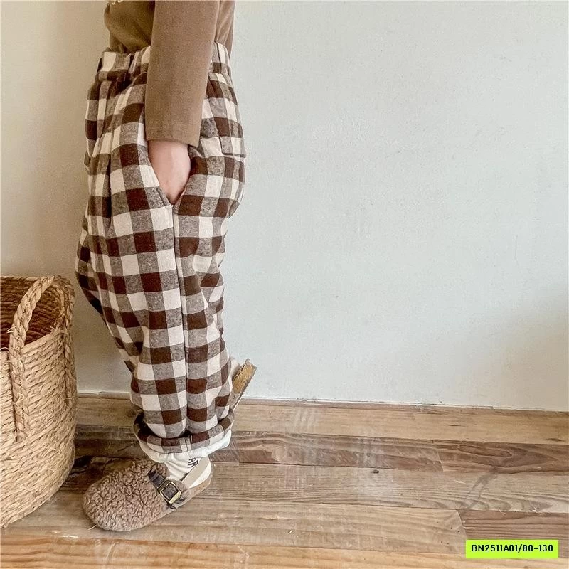 BAGGY NỈ CARO TRẦN BÔNG ADBABY