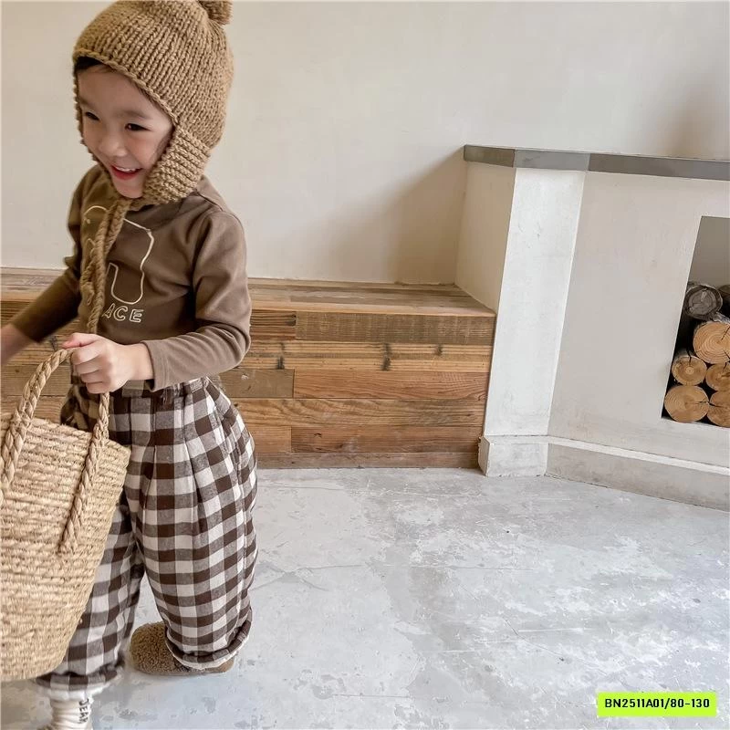BAGGY NỈ CARO TRẦN BÔNG ADBABY