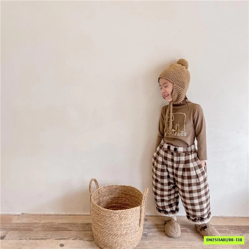 BAGGY NỈ CARO TRẦN BÔNG ADBABY