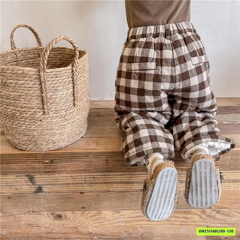 BAGGY NỈ CARO TRẦN BÔNG ADBABY