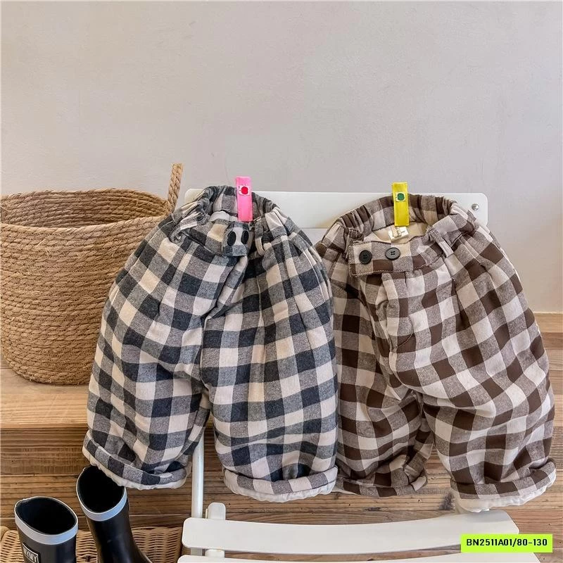 BAGGY NỈ CARO TRẦN BÔNG ADBABY