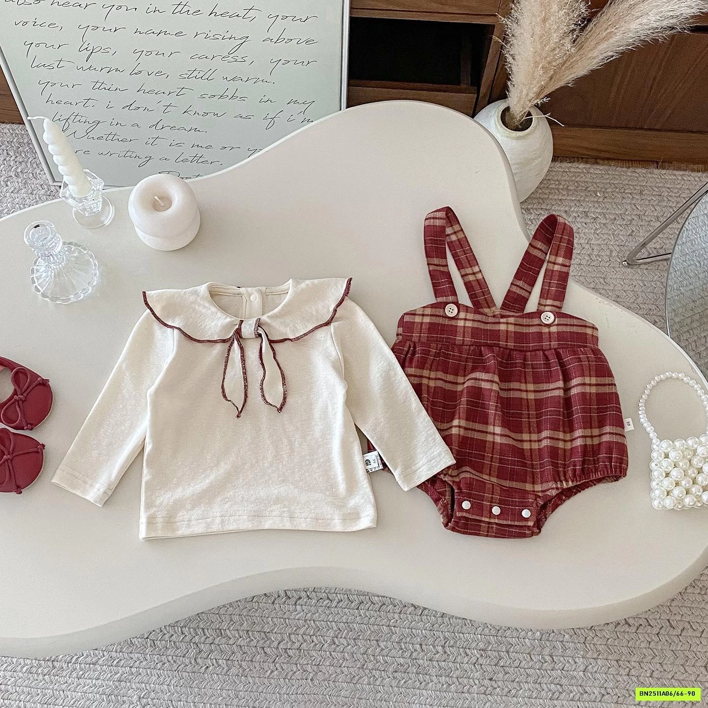 SÉT BODY YẾM CARO ĐỎ