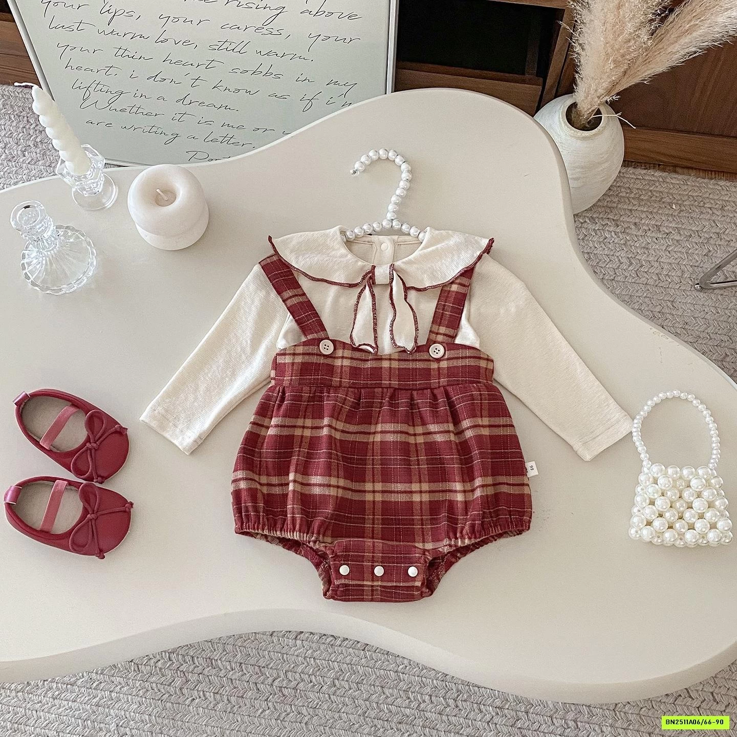 SÉT BODY YẾM CARO ĐỎ