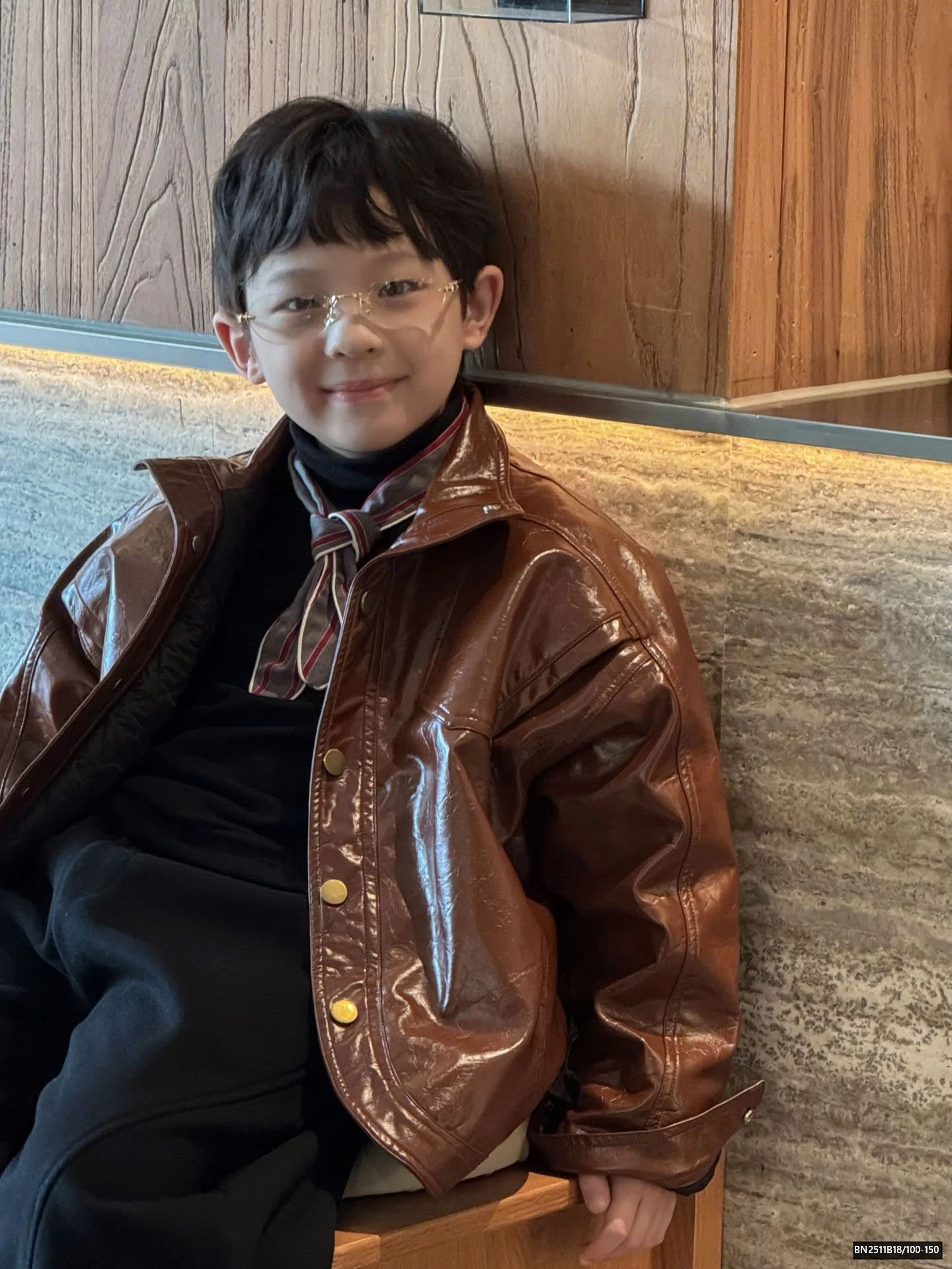 ÁO KHOÁC DA NÂU BÓNG