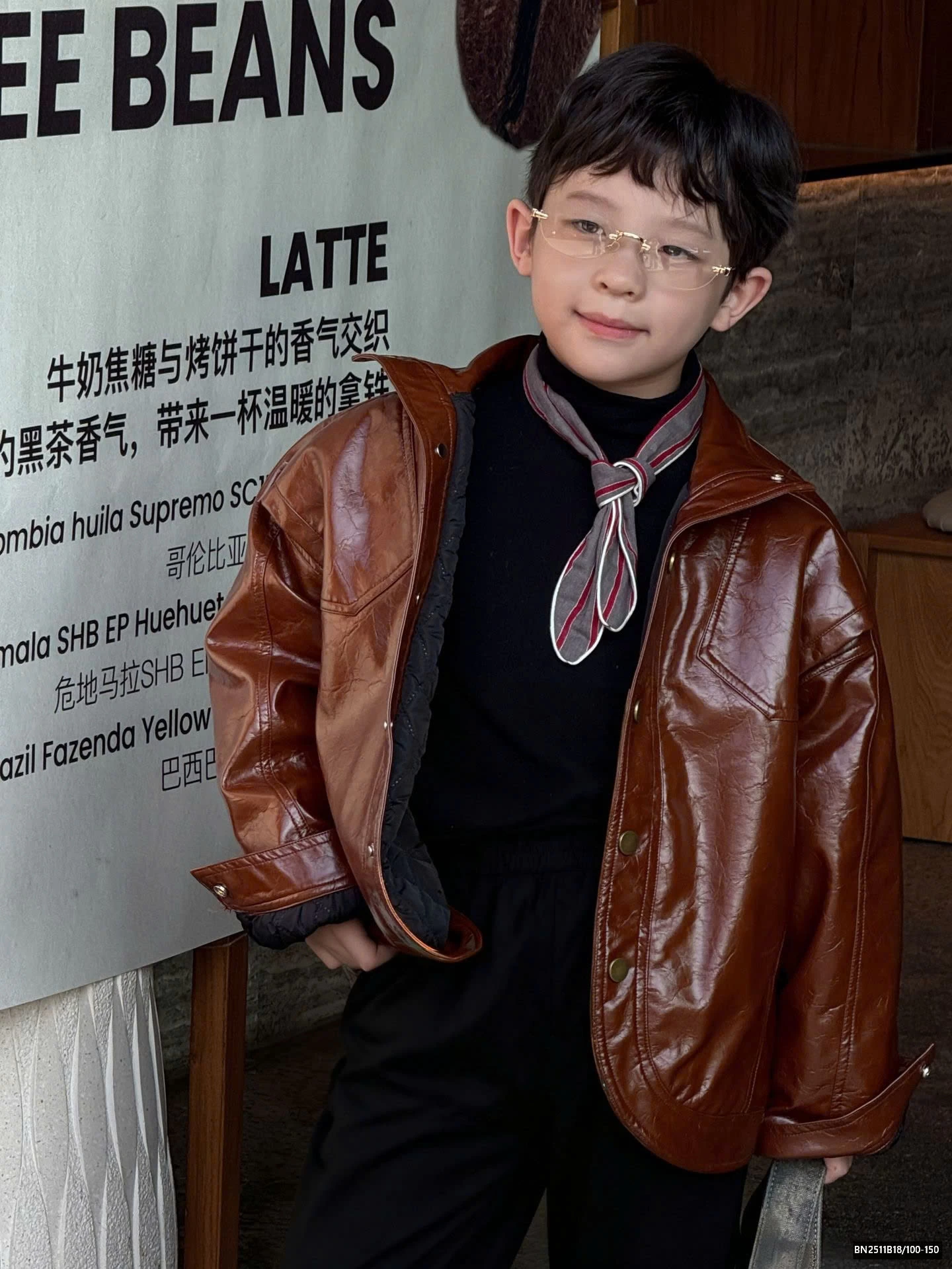 ÁO KHOÁC DA NÂU BÓNG