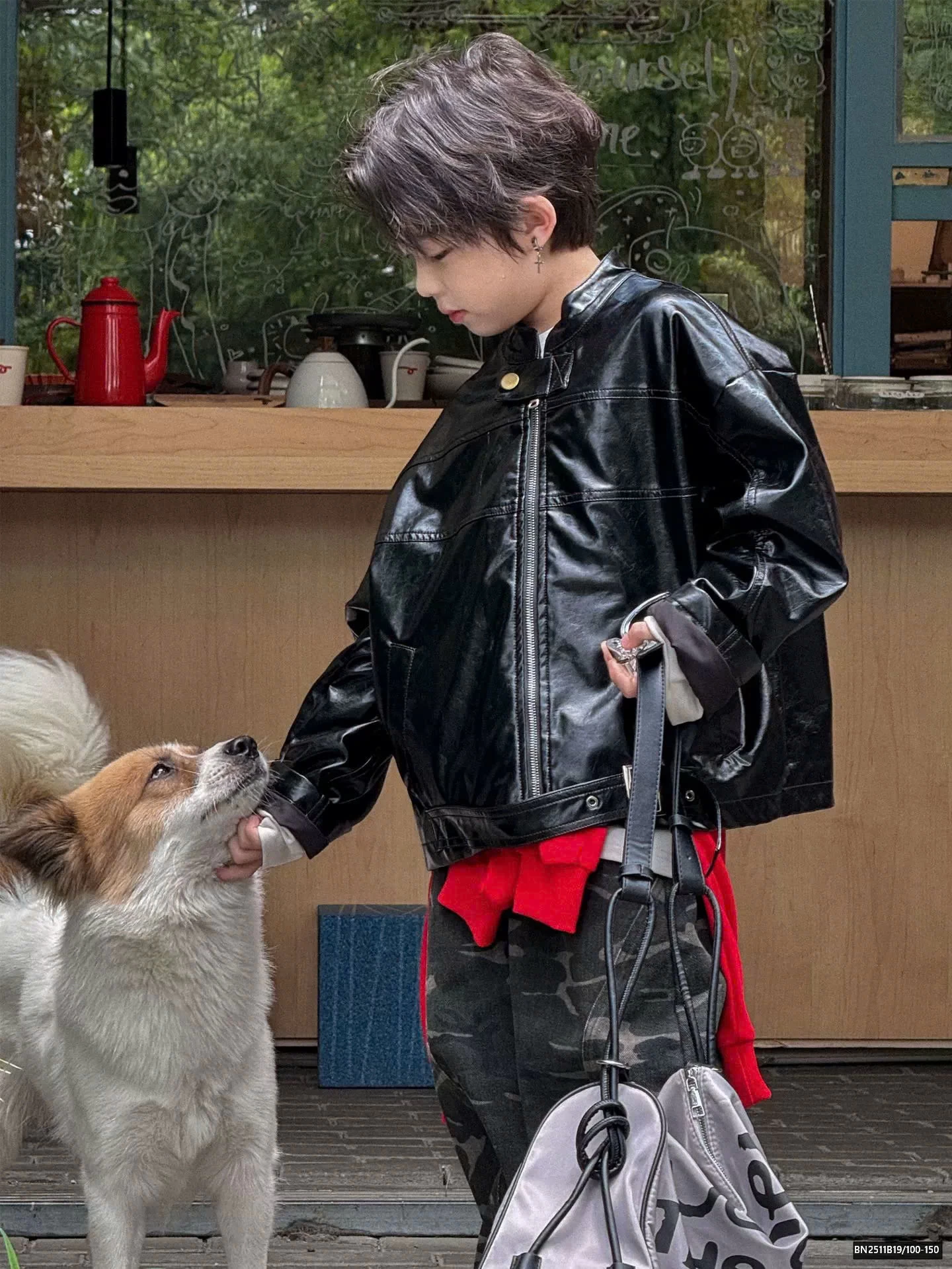 ÁO KHOÁC DA KÉO KHÓA CÁ TÍNH